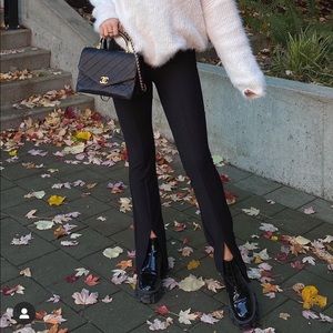 Zara Ribbed Flared Leggings